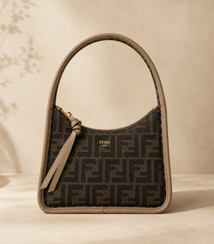 Fendi Mini Fendessence FF 1974 Jacquard Shoulder Bag