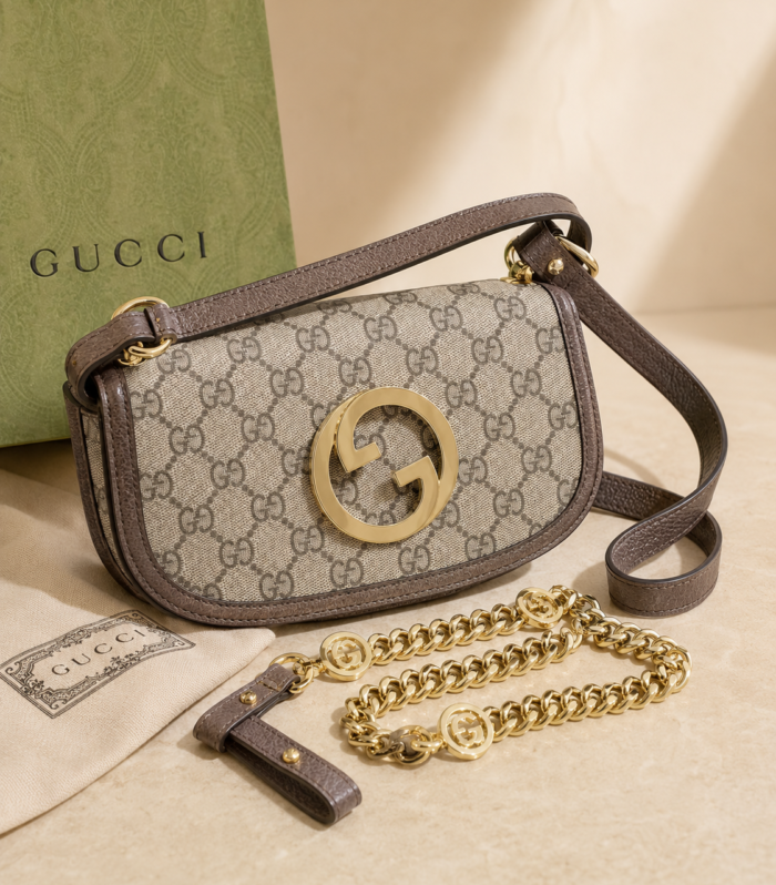 Gucci GG Supreme Interlocking G Mini Shoulder Bag